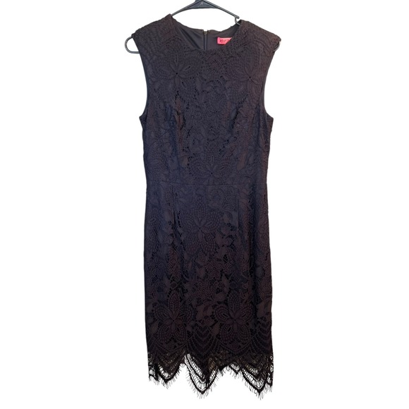 Betsey Johnson Dresses & Skirts - Betsey Johnson Lace Dress Cocktail Party Sleeveless Lined Navy Size 8‎